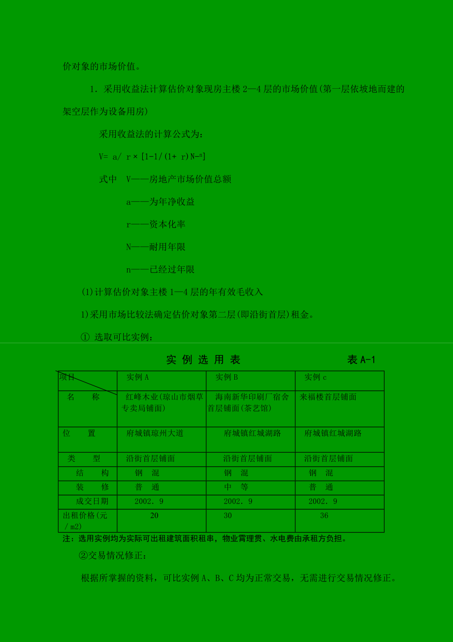 某大厦主楼停建工程及附楼涉案房地产价格评估报告五 、估价技术报告.doc_第3页