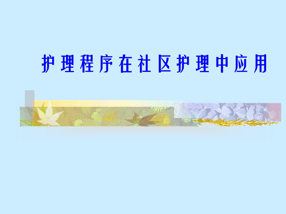 护理程序在社区护理中应用课件.ppt_第1页