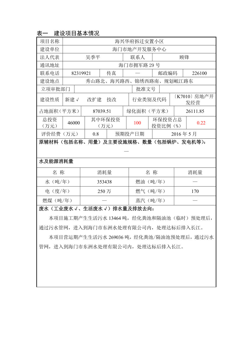 环境影响评价报告全本公示简介：（环评公示）海门市地产开发服务中心 海兴华府拆迁安置小区5360.doc_第3页