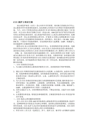 ccu监护室新护士培训计划[优质文档].doc