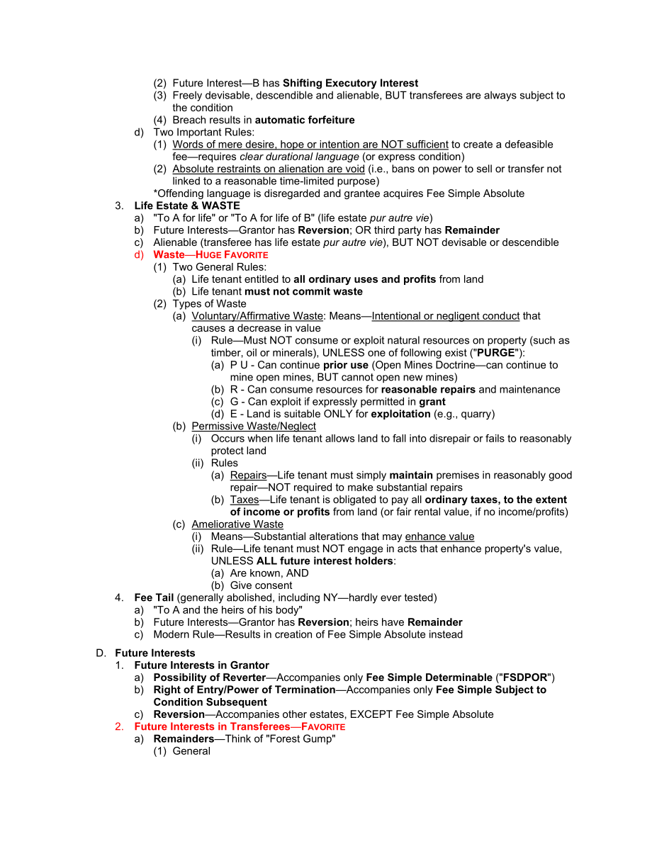 纽约律考 Alien Notes财产法笔记Property.doc_第2页