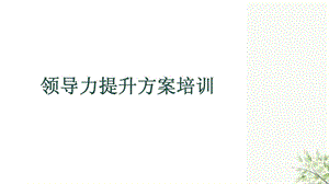 领导力提升方案培训ppt课件.ppt