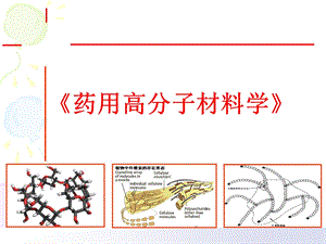 第1章 绪论 药用高分子材料课件.ppt