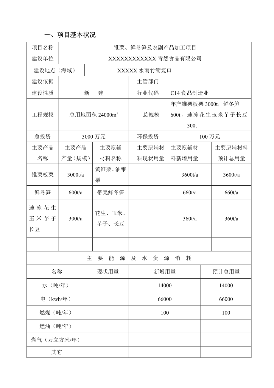 锥栗、鲜冬笋及农副产品加工报告表.doc_第2页