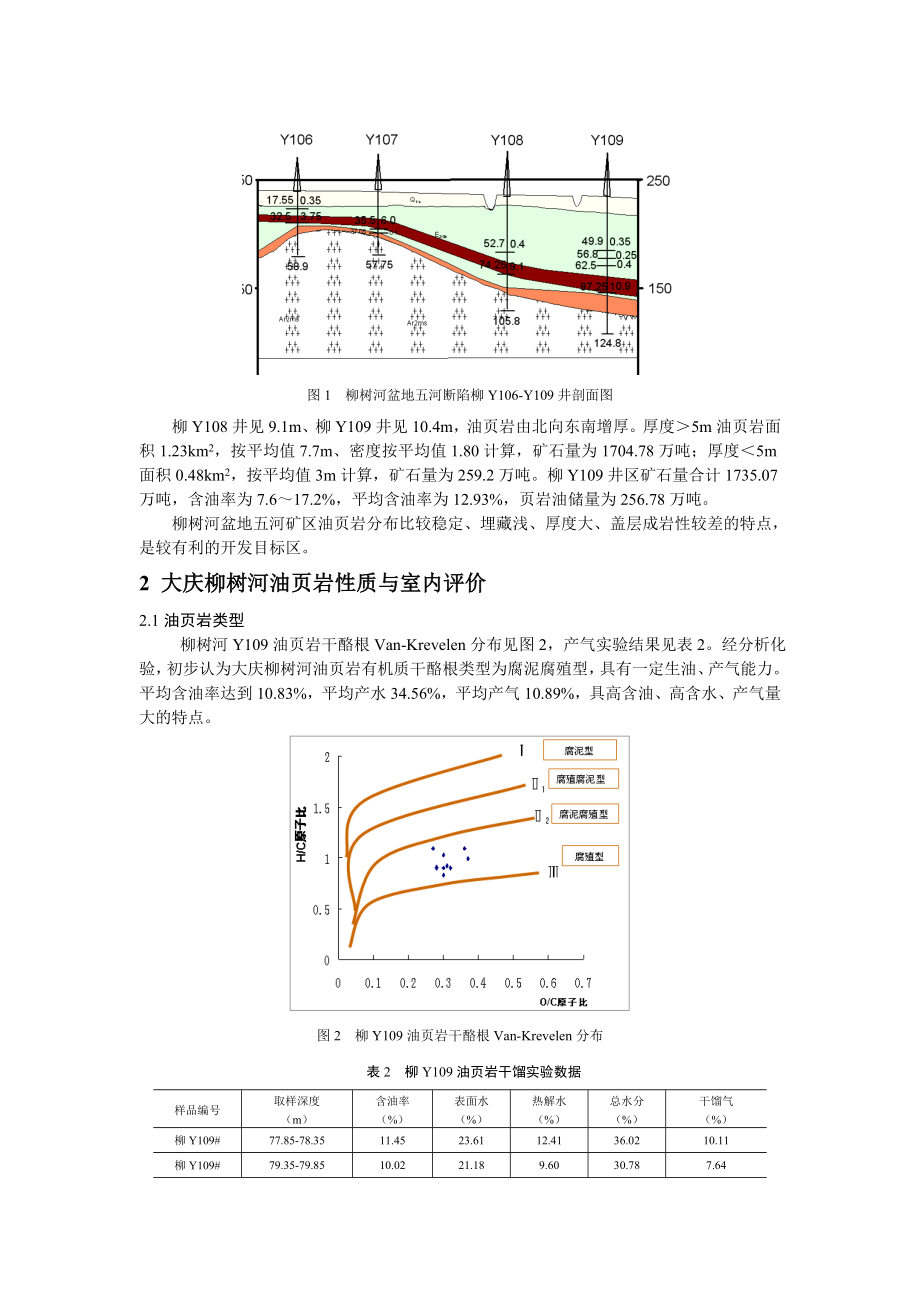 大庆柳树河油页岩特点及干馏工艺选择.doc_第2页