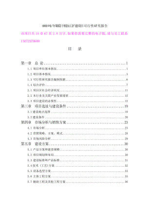 4000吨葡萄干精加工扩建项目可行性研究报告.doc