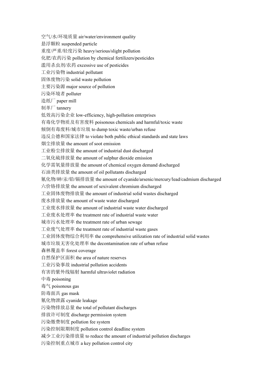 实用英语口译背诵教程Unit12Environmental Protection in China1.doc_第3页