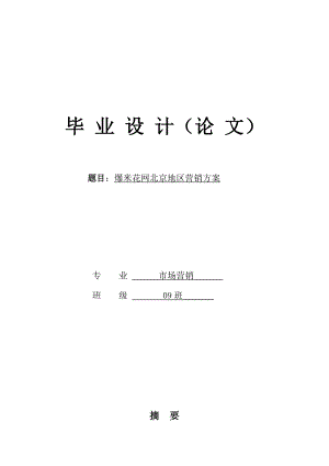 爆米花网北京地区营销方案毕业设计论文.doc