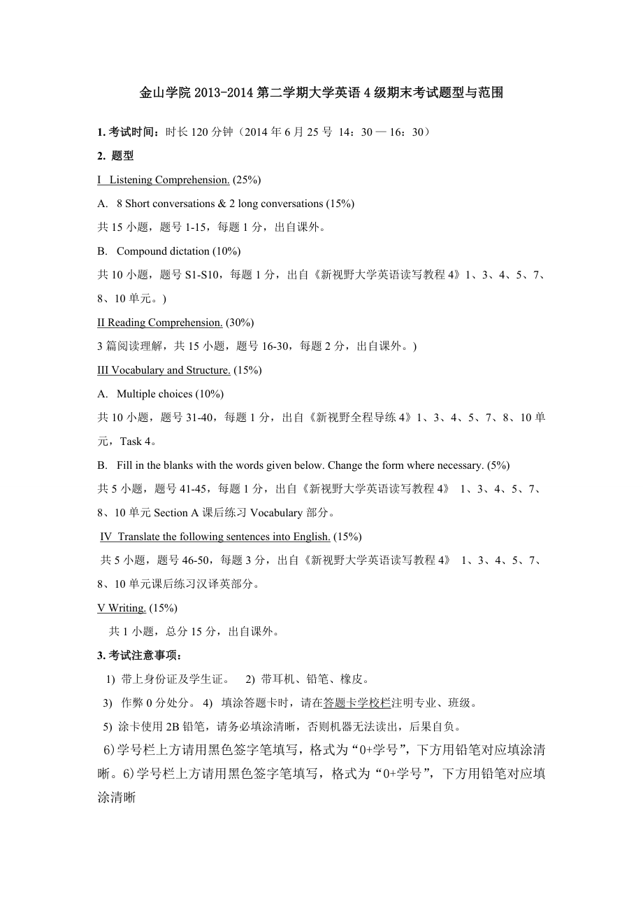 新视野大学英语4 课后翻译 填词 task4 选择 lh.doc_第1页