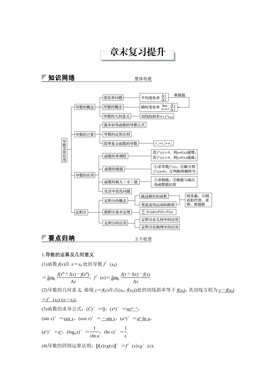 第一章-导数及其应用--章末复习提升(一).docx_第1页