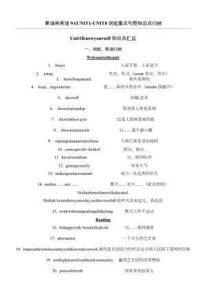 牛津译林九年级上学期英语知识点汇总.doc