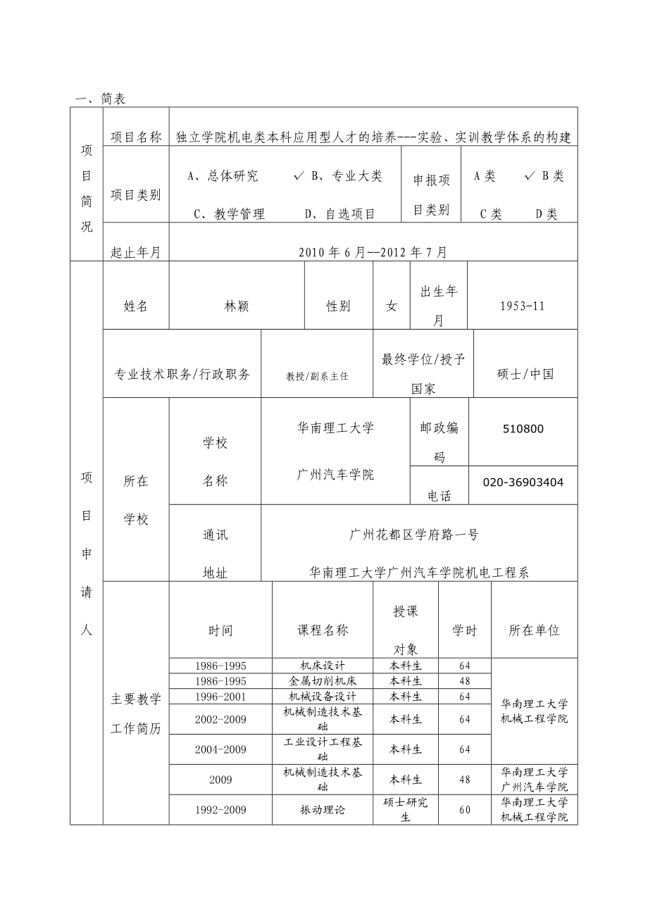 独立学院机电类本科应用型人才的培养实验教学体系的构建 附件1： .doc_第3页