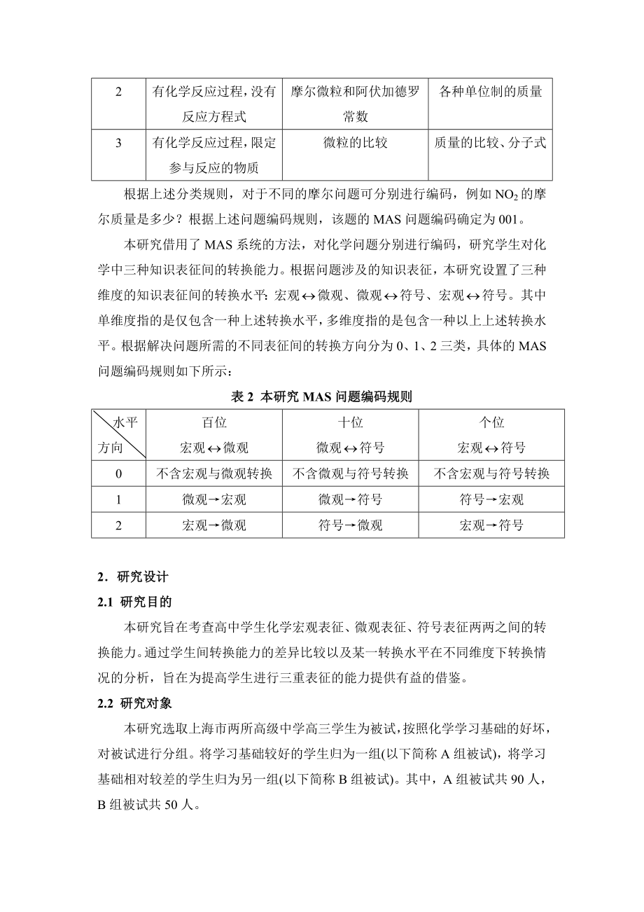 基于MAS 问题编码的化学知识多重表征研究.doc_第2页