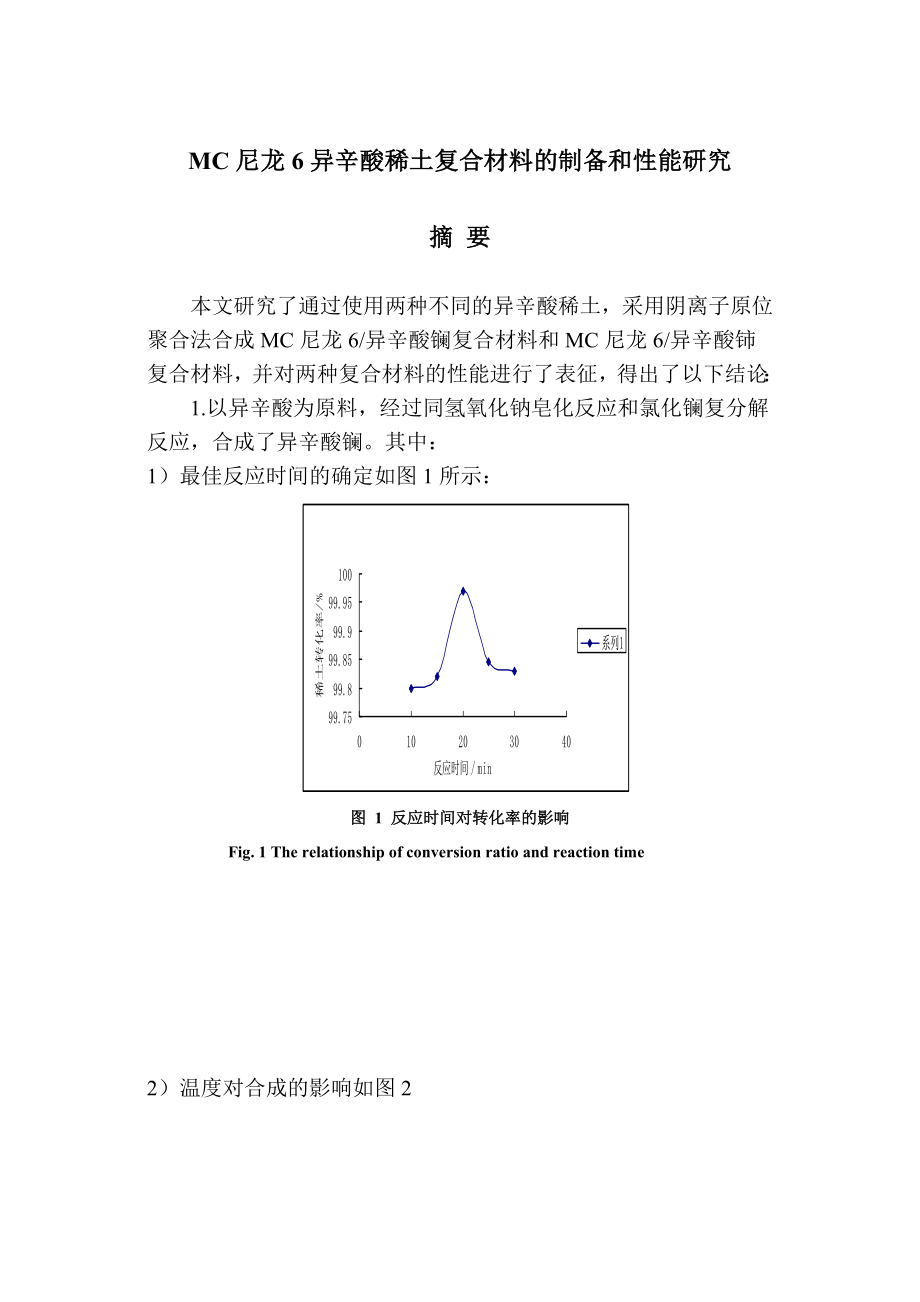 MC尼龙6异辛酸稀土复合材料的制备和性能研究.doc_第1页