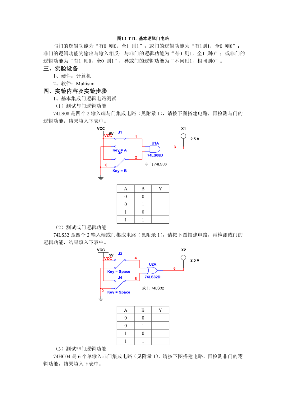 数字逻辑实验指导书(multisim).doc_第2页