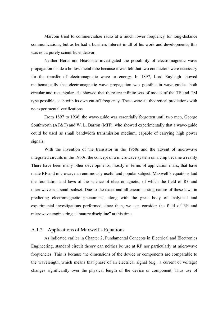 英文翻译外文文献翻译23毕业设计外文英文翻译射频与微波应用.doc_第2页