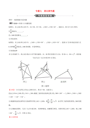 河南省2019届中考数学专题复习专题七类比探究题训练.docx