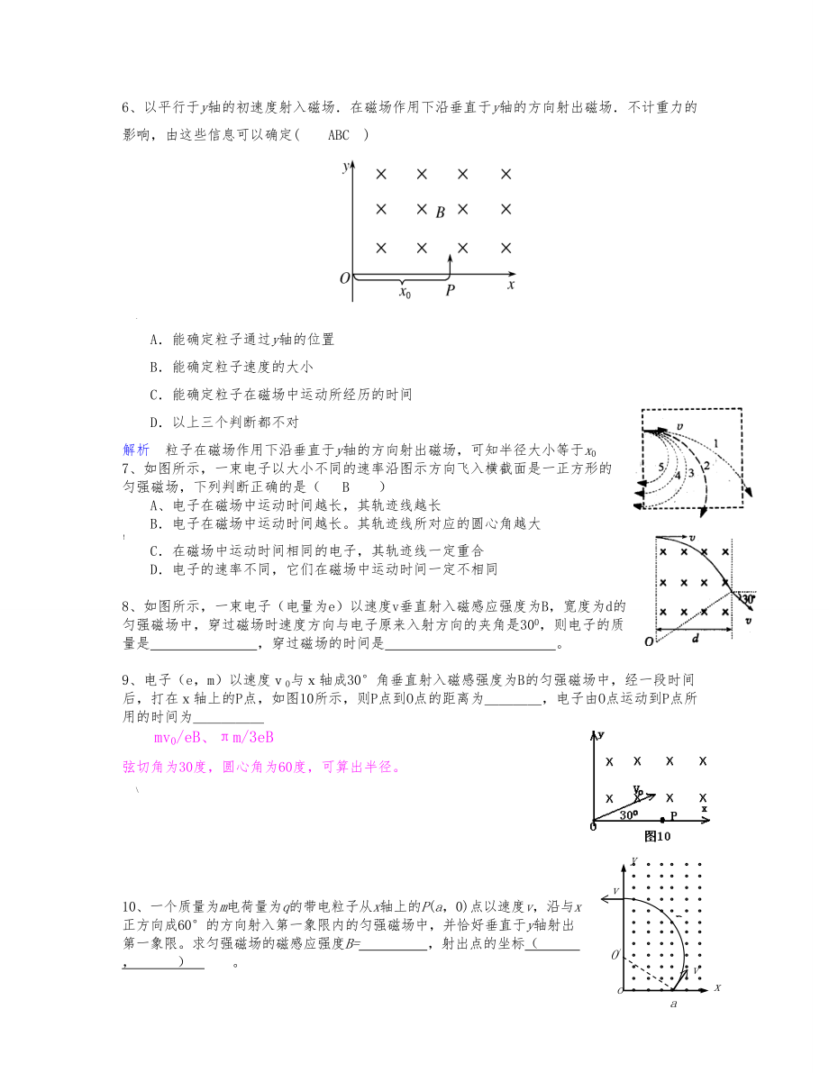 洛伦兹力基础练习题.doc_第2页