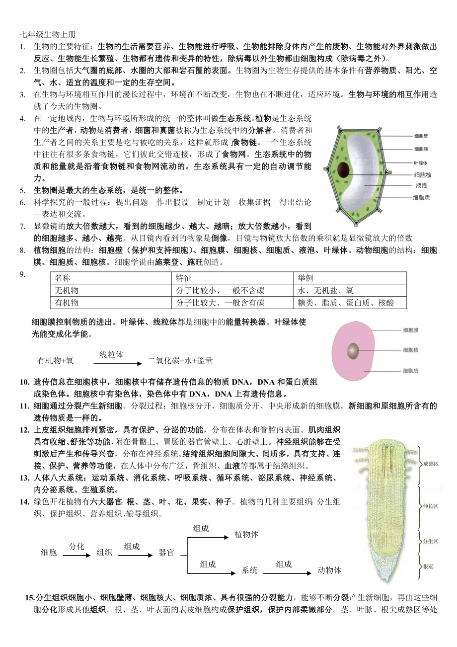 初中生物全册总复习资料.doc_第1页