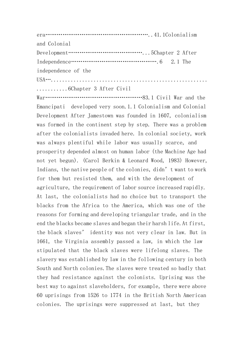 毕业论文：on the changes of american black peoples social status.doc_第2页