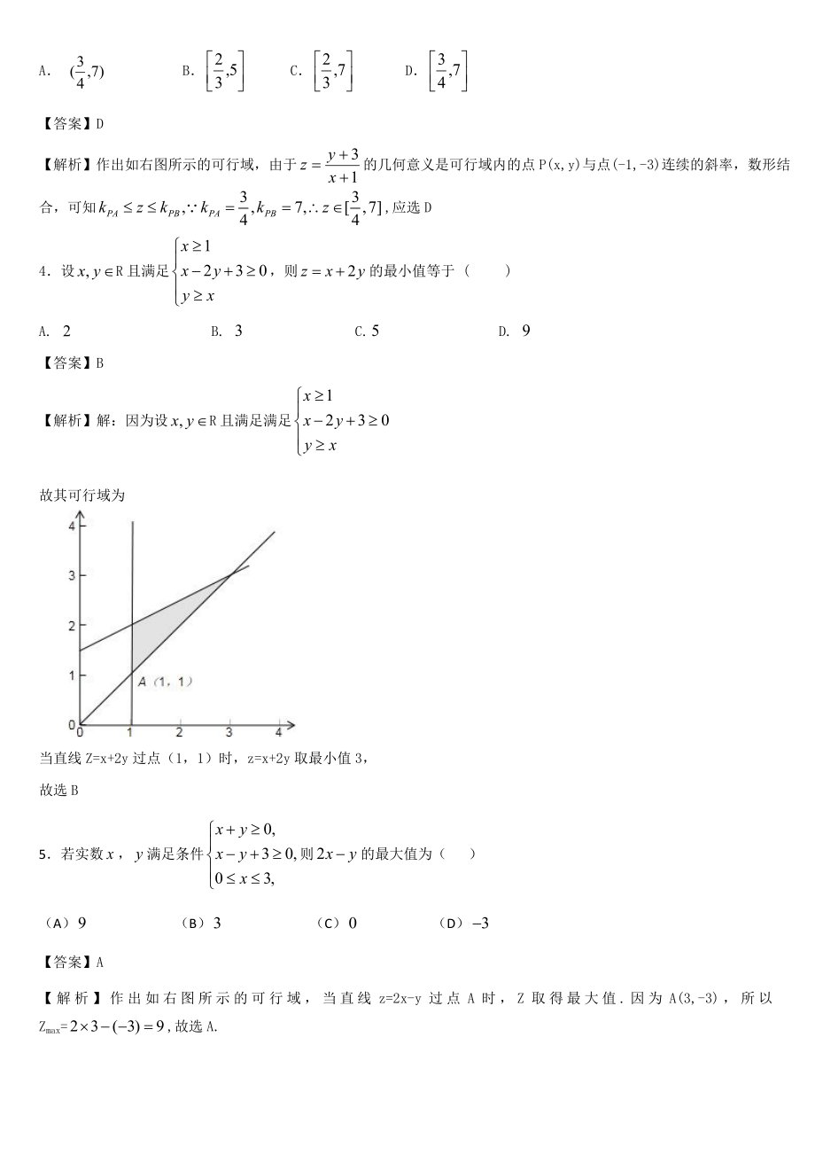 线性规划练习题含答案.doc_第2页