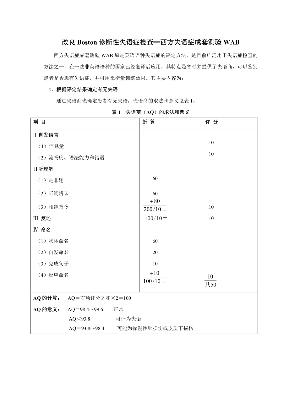 改良Boston诊断性失语症检查.doc_第1页