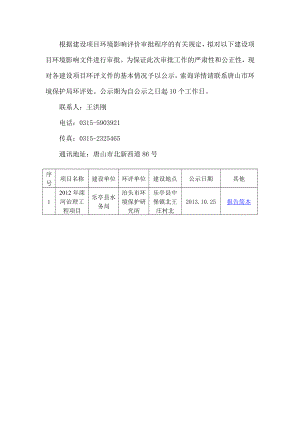 滦河治理工程项目环境影响报告书（简本）.doc