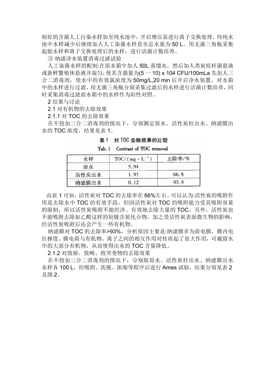 纳滤去除饮用水中有机物及类炭疽杆菌的研究.doc_第3页