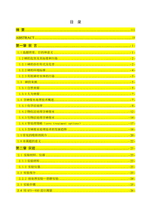 含砷废水处理技术毕业论文.doc