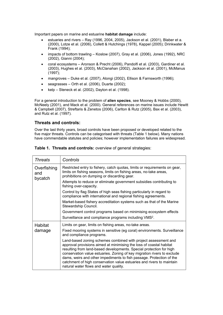 Threats to marine biodiversity.doc_第3页