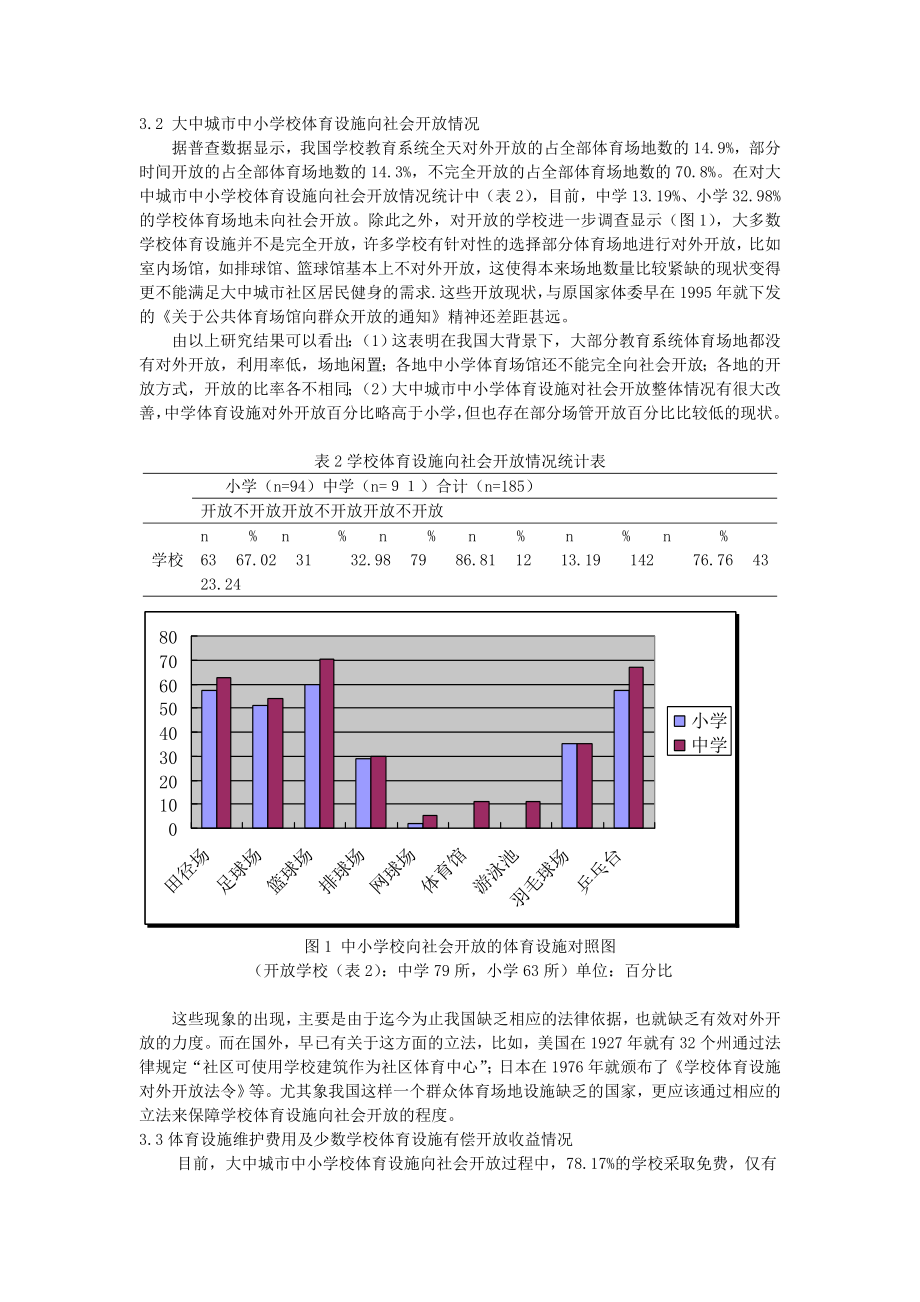 体育教学论文：大中城市中小学校体育设施对社会开放的调查与研究.doc_第3页