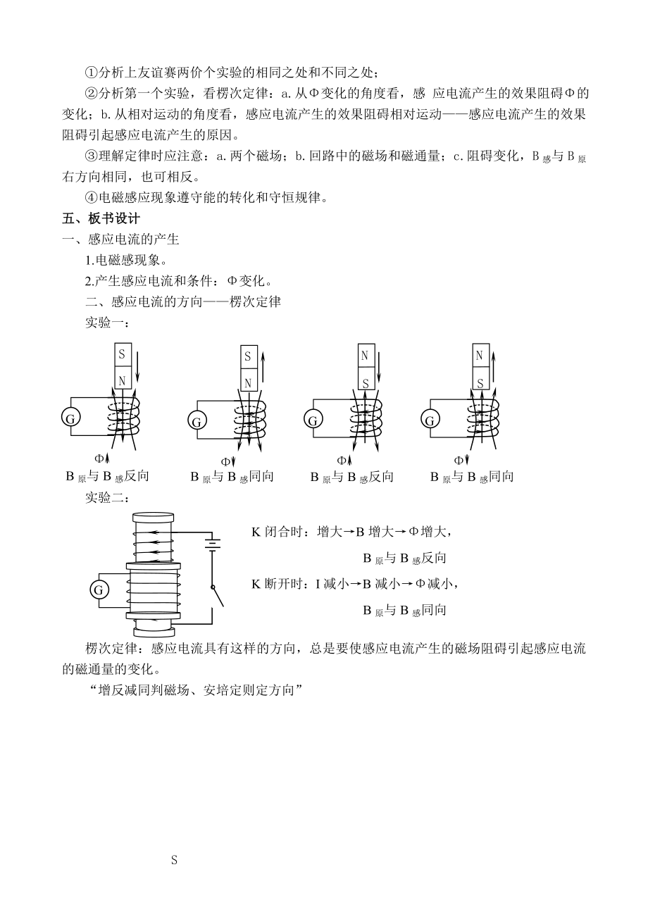 高中物理《楞次定律——感应电流的方向》说课稿.doc_第2页