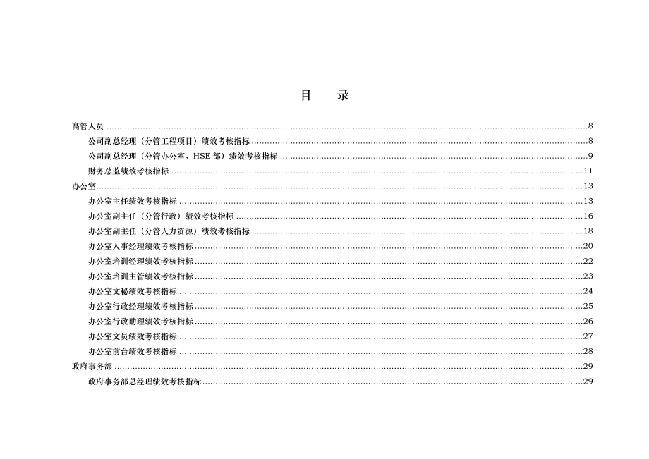 XX天然气有限公司岗位绩效考核指标汇总版.doc_第2页