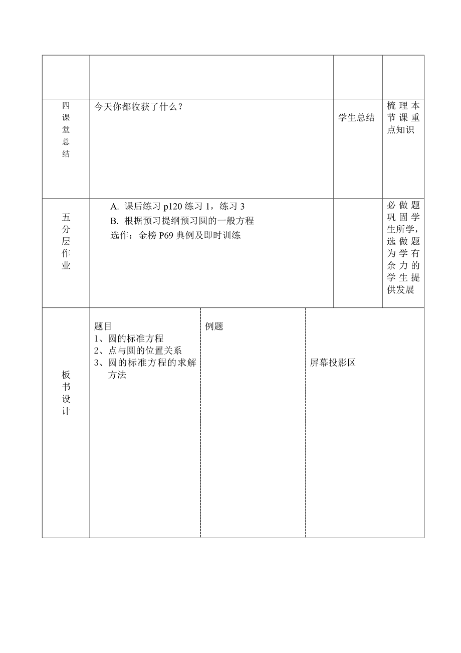 人教版高中数学教案《圆的标准方程》 .doc_第3页