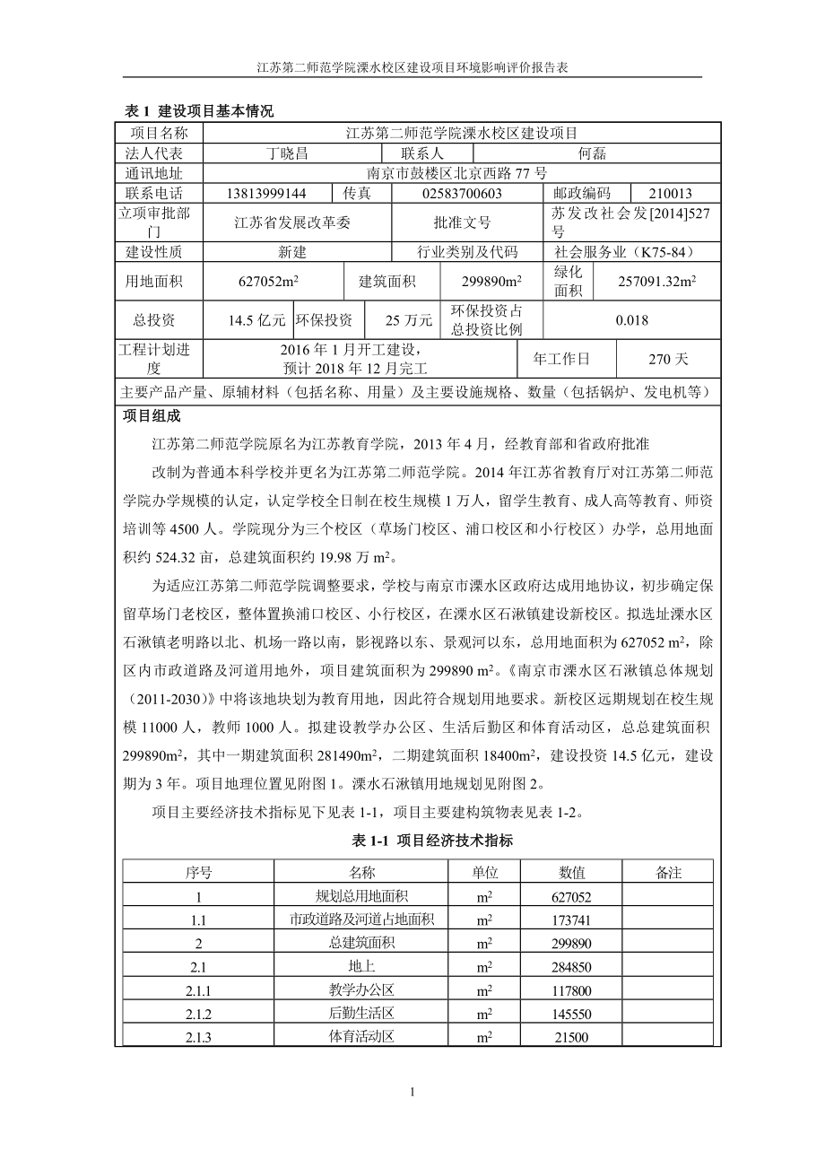 模版环境影响评价全本江苏第二师范学院江苏第二师范学院溧水校区建设项目全本公示3899.doc_第3页