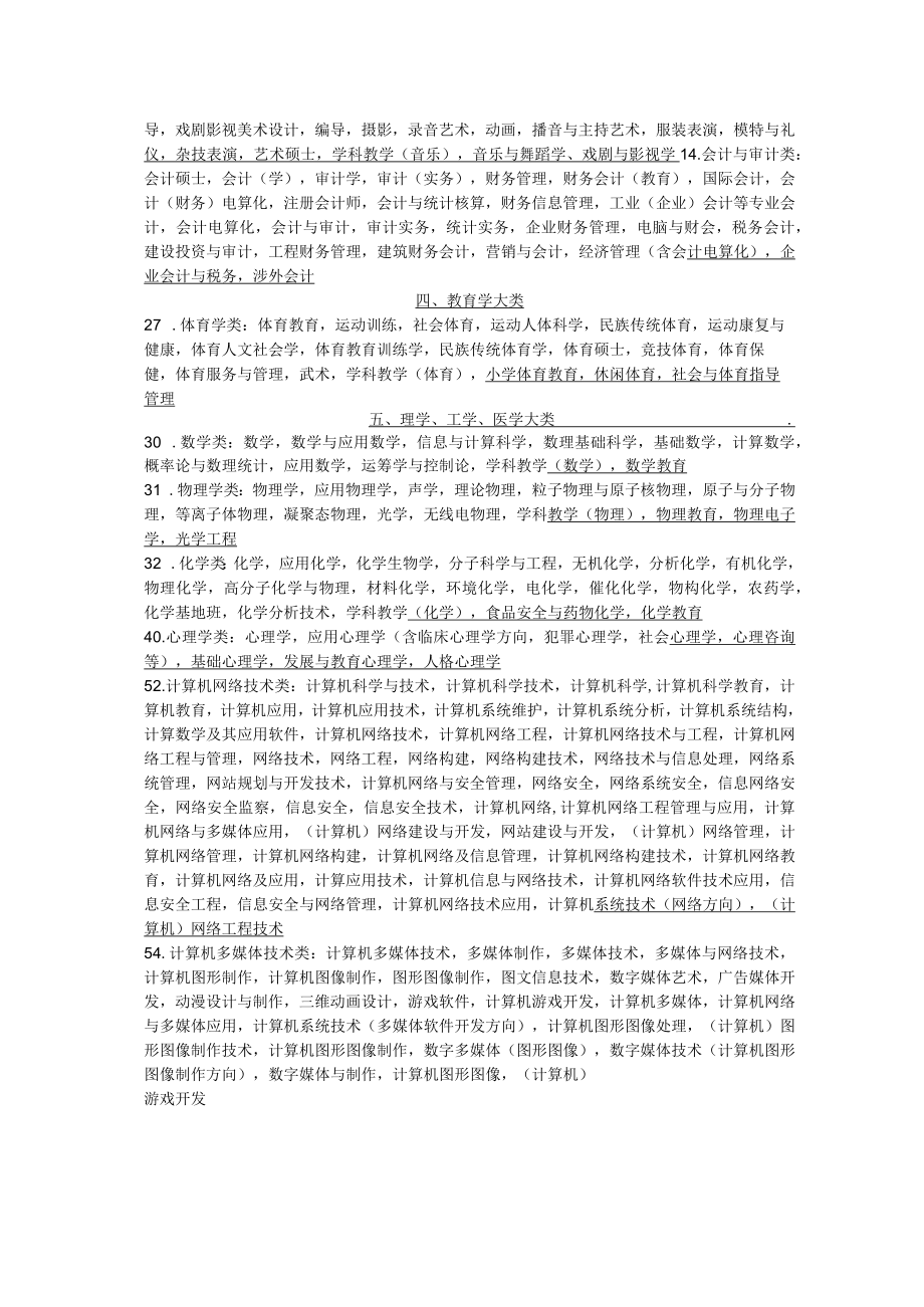 福建省机关事业单位招考专业指导目录2017年节选.docx_第2页