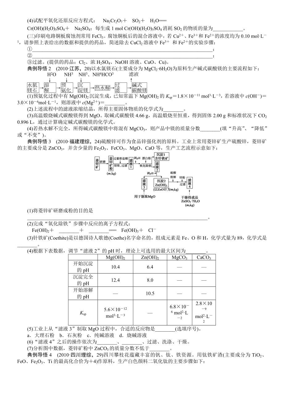 高考化学无机工艺流程题的解答技巧.doc_第2页