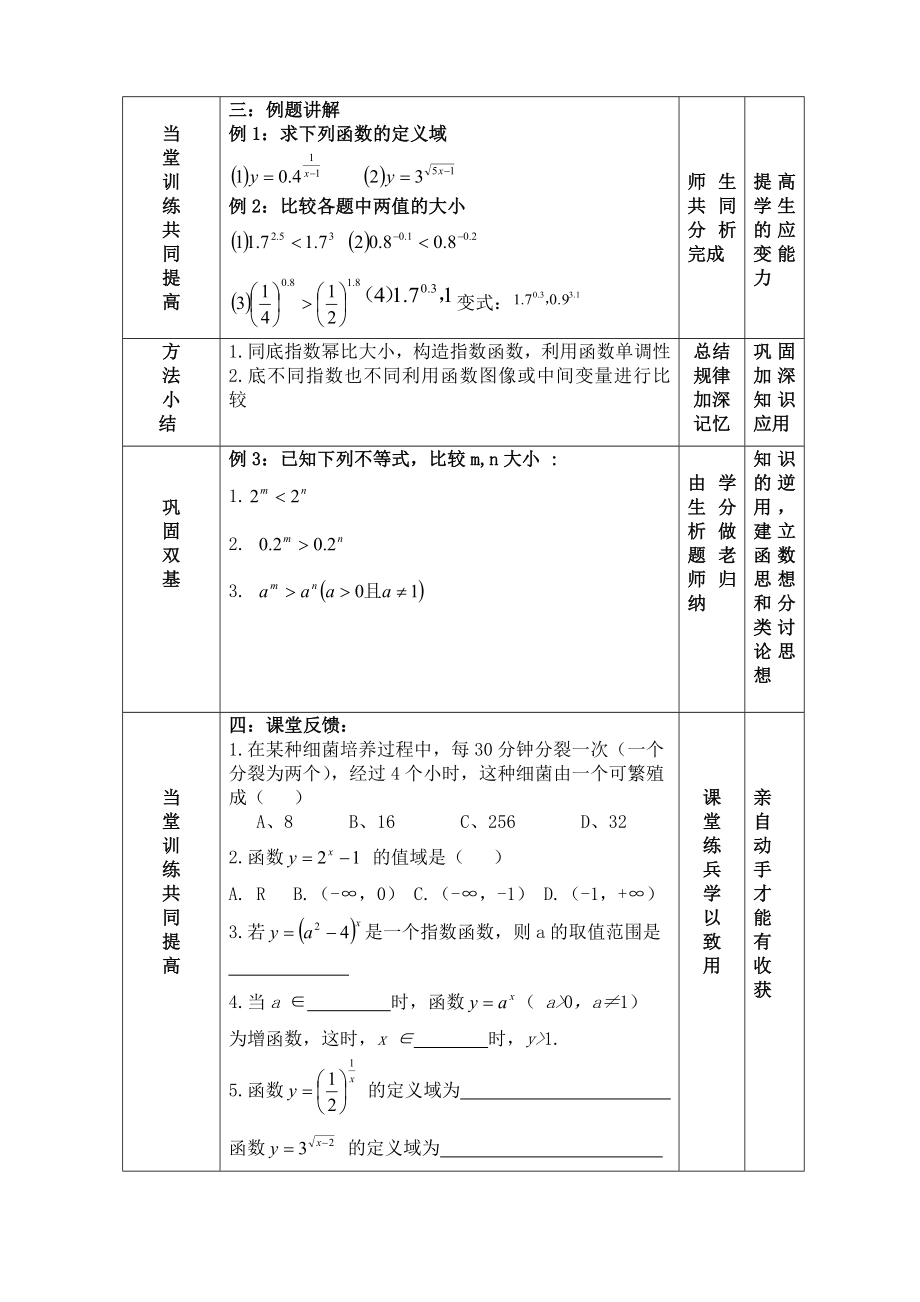 人教版高中数学《指数函数及其性质》精品教案.doc_第3页