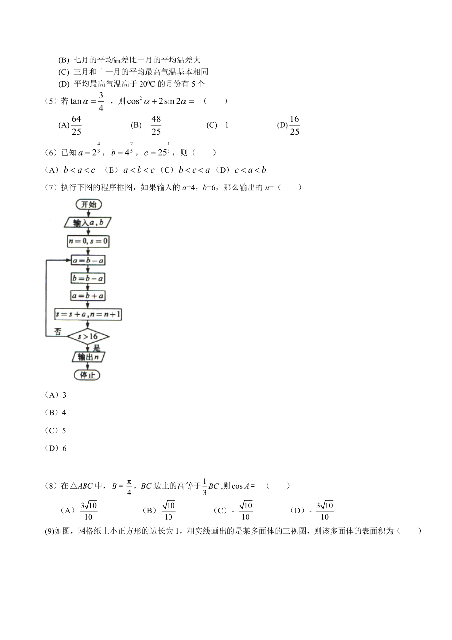 新课标Ⅲ高考数学理科试题含答案(Word版).doc_第2页