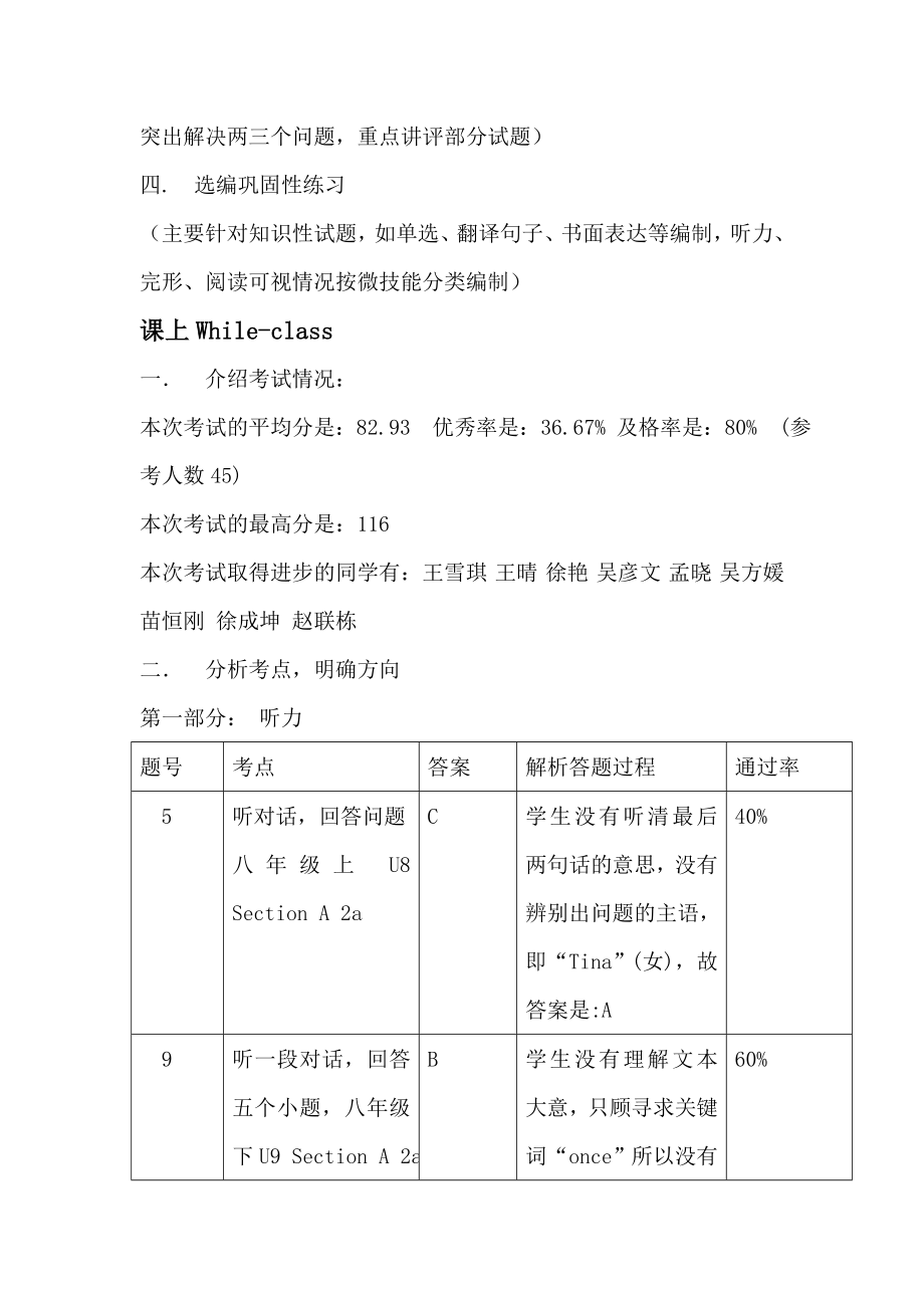 初中英语讲评课教学课例：初中学业考试英语试题.doc_第2页