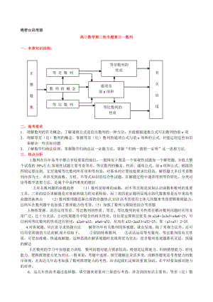 高考数学数列专题复习.doc