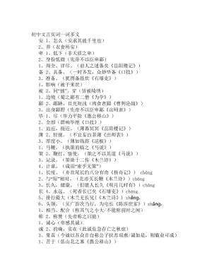 初中文言实词一词多义.doc