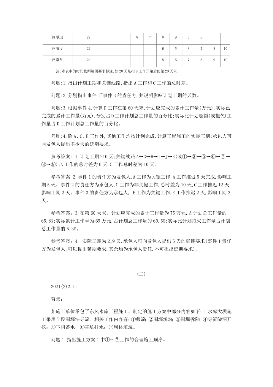 2021年度二级建造师(水利)执业资格测试考试.docx_第2页