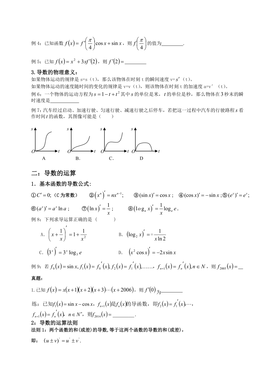 第一轮复习自己整理绝对经典导数第一轮.doc_第2页