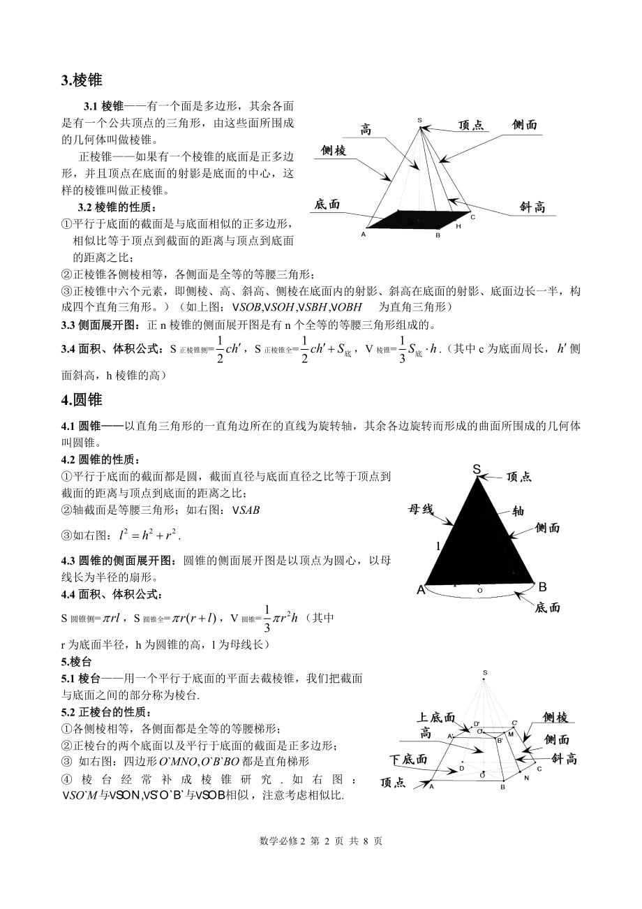 高中数学必修二知识概括.doc_第2页