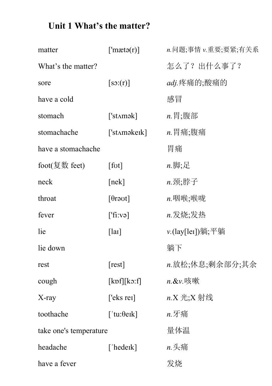 新人教版八级英语下册单词表.doc_第1页