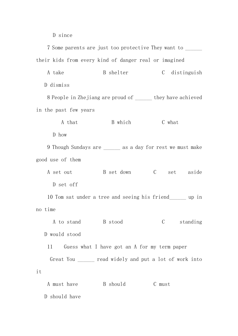 浙江省东阳中学高三下学期模拟考试（英语）（可编辑） .doc_第3页