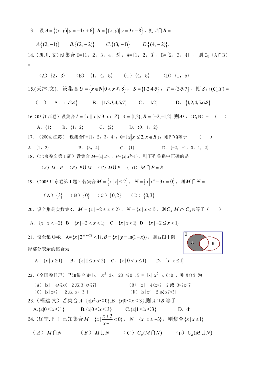 高考集合总复习题高中集合集锦.doc_第2页