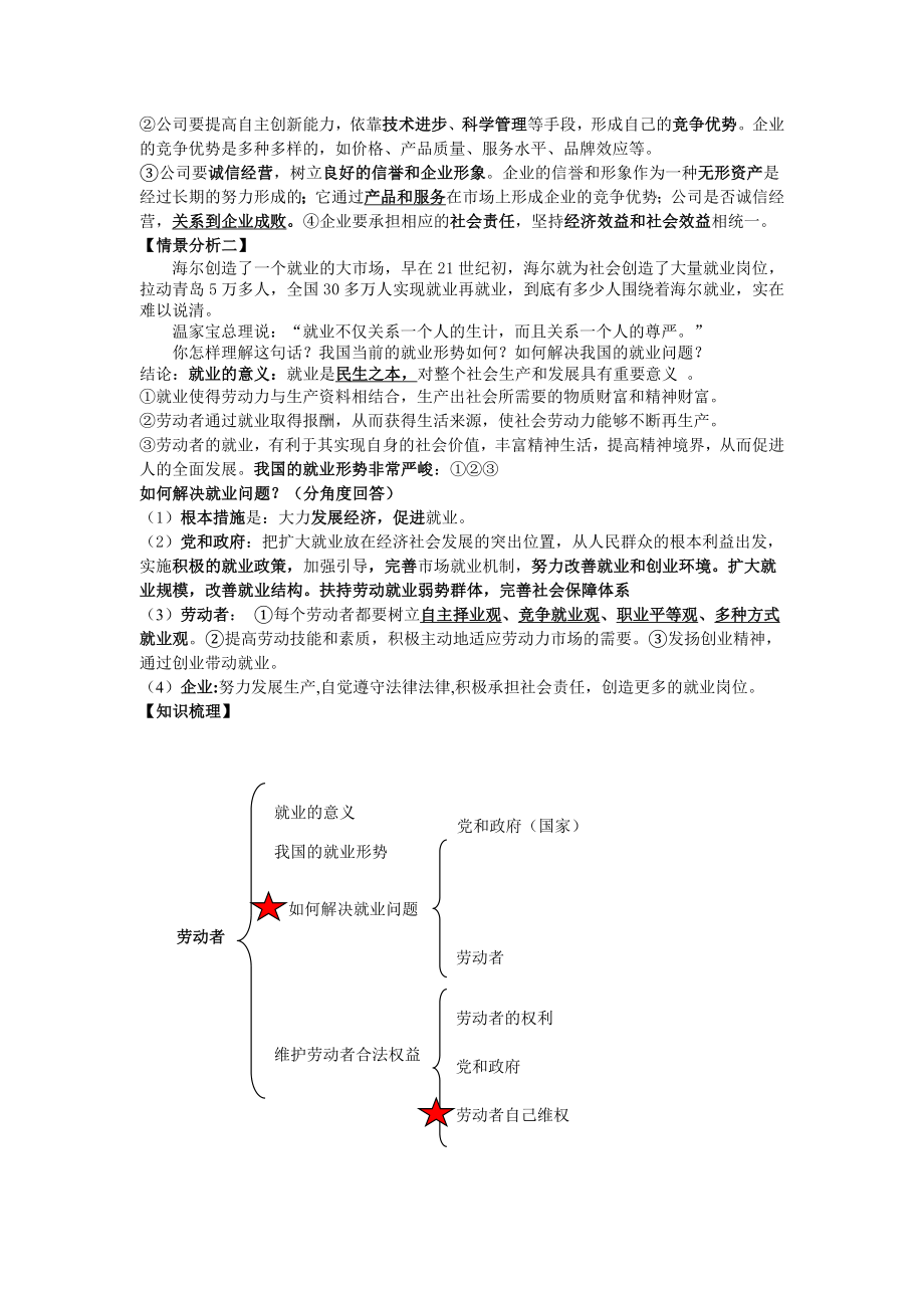 新人教版高中思想政治必修1《企业与劳动者》精品教案.doc_第3页