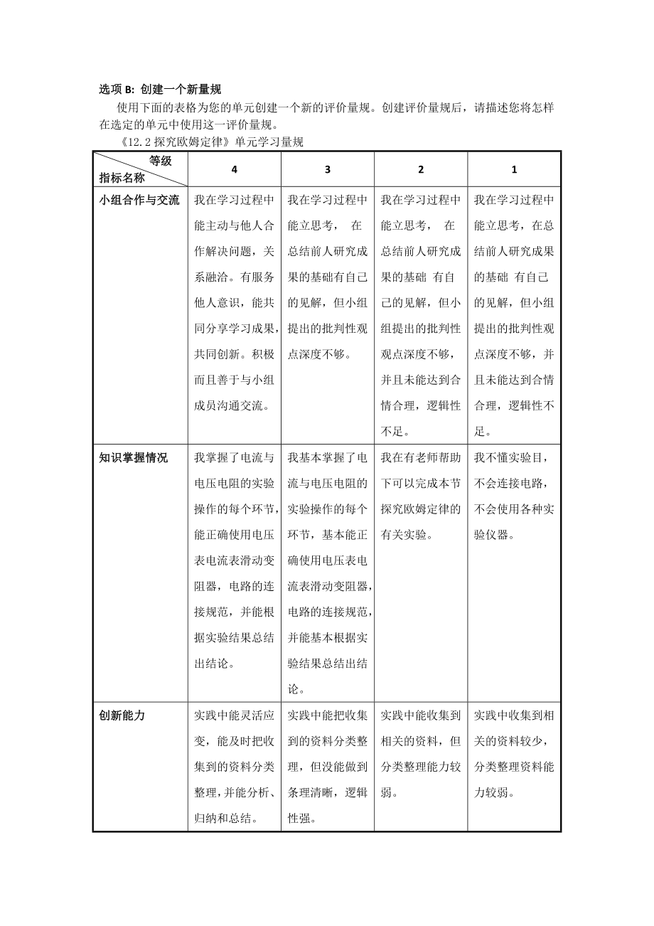 《21世纪课堂评价》结业作业模板初中物理(M1M5).doc_第3页